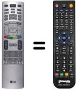 Telecomando equivalente LG WHV14254