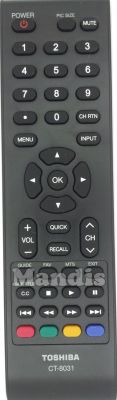 Telecomando originale TOSHIBA CT-8031 (75031607) Telecomando originale TOSHIBA CT-8031 (75031607)
