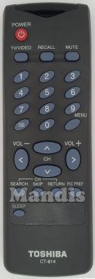 Telecomando originale TOSHIBA CT-814 Telecomando originale TOSHIBA CT-814