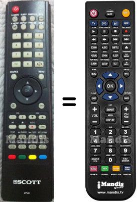 Telecomando equivalente Scott LTVX