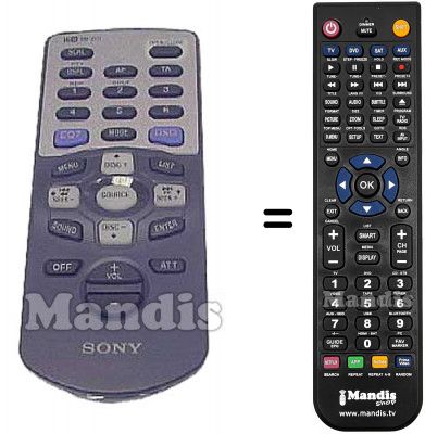 Telecomando equivalente RMX111 Telecomando equivalente RMX111