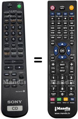 Telecomando equivalente Sony RM-DX455 Telecomando equivalente Sony RM-DX455
