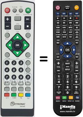 Telecomando equivalente Metronic ZAPBOX USB PLAYER