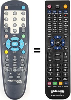 Telecomando equivalente Metronic 441593