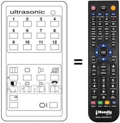 Telecomando equivalente 3404 / 3105.00