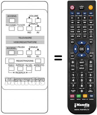 Telecomando equivalente Amstrad TVR 3
