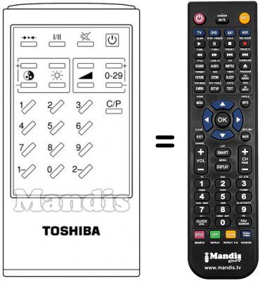 Telecomando equivalente Toshiba 163 F 5 W