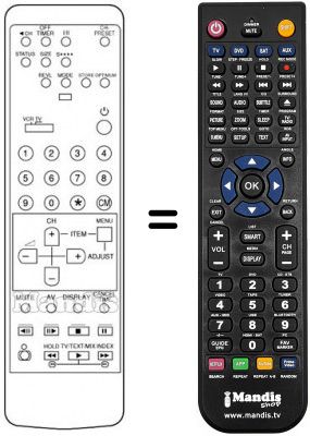 Telecomando equivalente 290P-023A1 Telecomando equivalente 290P-023A1