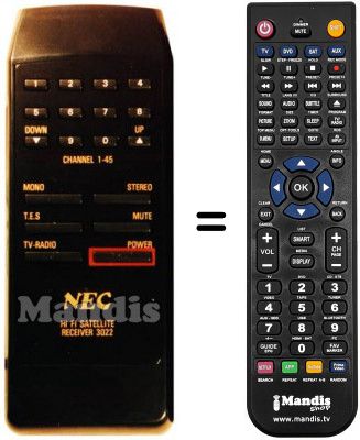 Telecomando equivalente 3022 / RD-313 E Telecomando equivalente 3022 / RD-313 E