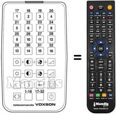 Telecomando equivalente 32 CHANNELS IR