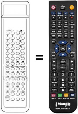 Telecomando equivalente Audiosonic KT 8875