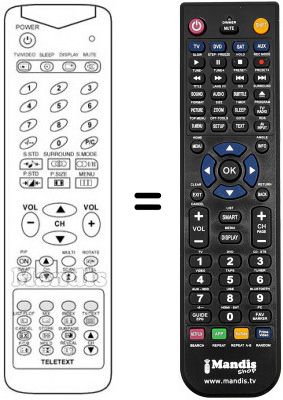 Telecomando equivalente 3F14-00048-140
