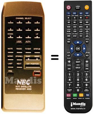 Telecomando equivalente 4000 / 4012 Telecomando equivalente 4000 / 4012