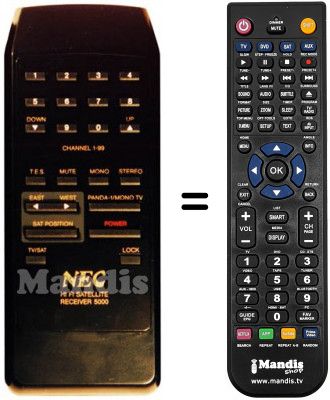 Telecomando equivalente 5000 / 5022 / RD-318 E Telecomando equivalente 5000 / 5022 / RD-318 E