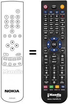 Telecomando equivalente Ingelen 5525 VT Telecomando equivalente Ingelen 5525 VT