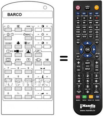 Telecomando equivalente Barco RECITAL