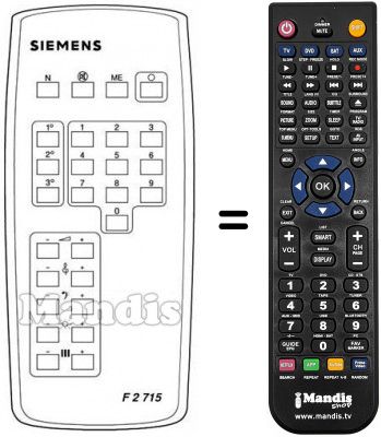 Telecomando equivalente 752818