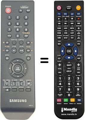 Telecomando equivalente 00071 F