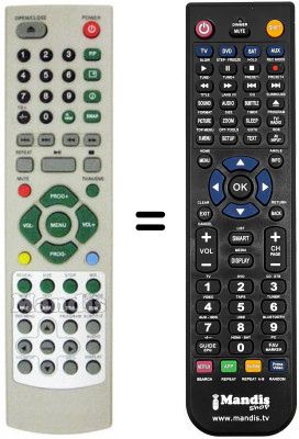 Telecomando equivalente Irradio 2162 X