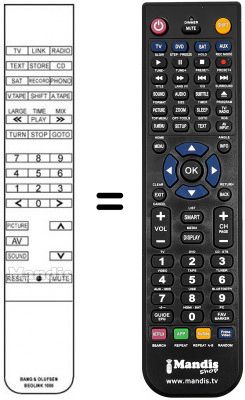 Telecomando equivalente Bang Olufsen LX 6000