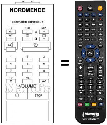 Telecomando equivalente COMPUTER CONTROL 3 Telecomando equivalente COMPUTER CONTROL 3