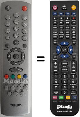 Telecomando equivalente Toshiba 32 WH 37 G