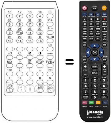 Telecomando equivalente VTS STEREO