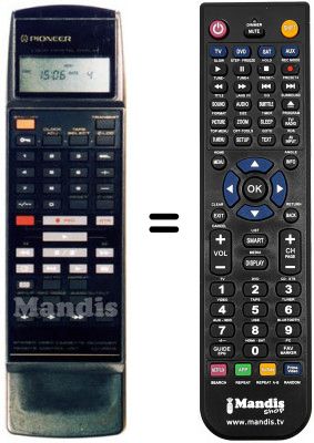 Telecomando equivalente CU-VR 014