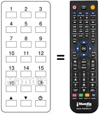 Telecomando equivalente Daewoo DCS 2011 R