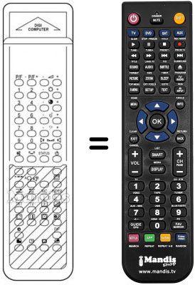 Telecomando equivalente DIGICOMPUTER OSD