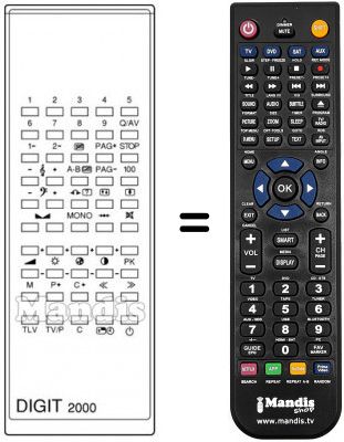 Telecomando equivalente DIGIT 2000
