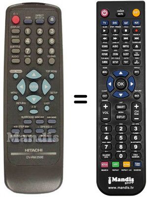 Telecomando equivalente DV-RM 250 E