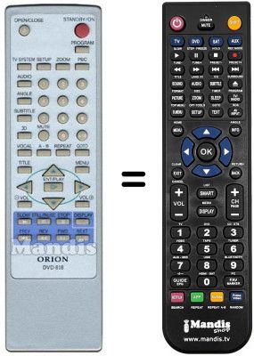 Telecomando equivalente DVD 818