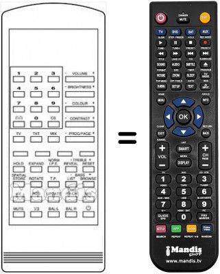 Telecomando equivalente RC 70