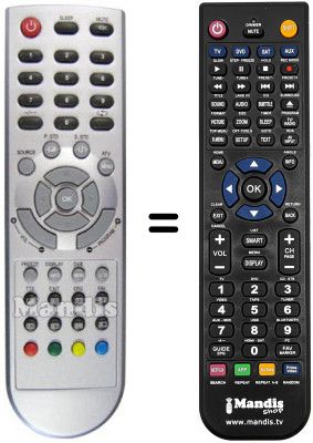 Telecomando equivalente NordMende N 325 LDF Telecomando equivalente NordMende N 325 LDF