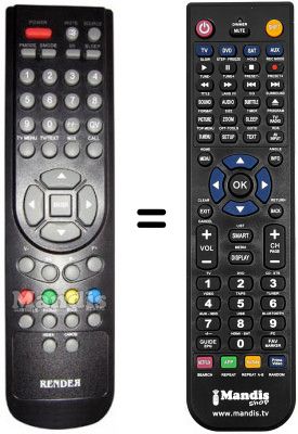 Telecomando equivalente Render ELISEO 19B