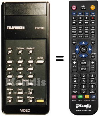 Telecomando equivalente Telefunken VR 2931 E