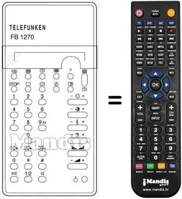Telecomando equivalente Telefunken PALCOLOR 430 S