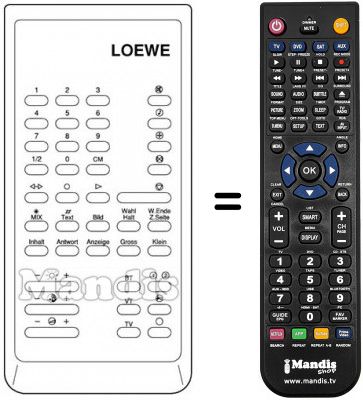 Telecomando equivalente FB 50 VCR / VT
