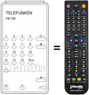Telecomando equivalente FB 732