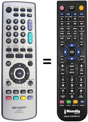 Telecomando equivalente Sharp LC 42 WD1S
