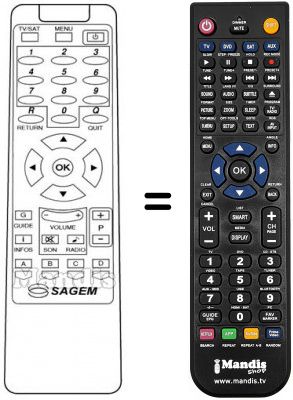 Telecomando equivalente ICD-3000