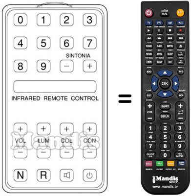 Telecomando equivalente INFRARED REMOTE CONTROL