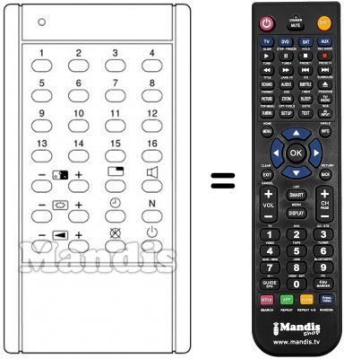 Telecomando equivalente IR 16 FACH