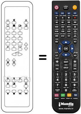 Telecomando equivalente PYE LEONARDO 52 KV 2525 Telecomando equivalente PYE LEONARDO 52 KV 2525