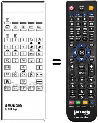 Telecomando equivalente Grundig M 70-681