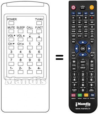 Telecomando equivalente CTV 570