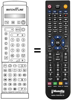 Telecomando equivalente PYE 32 PW 977 A Telecomando equivalente PYE 32 PW 977 A