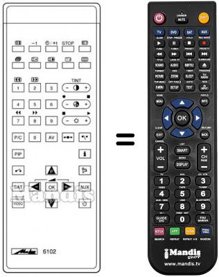 Telecomando equivalente MECATRON 6102