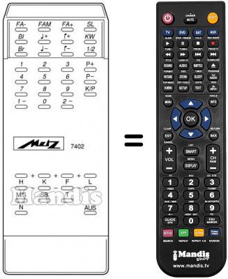 Telecomando equivalente MECATRON 7402